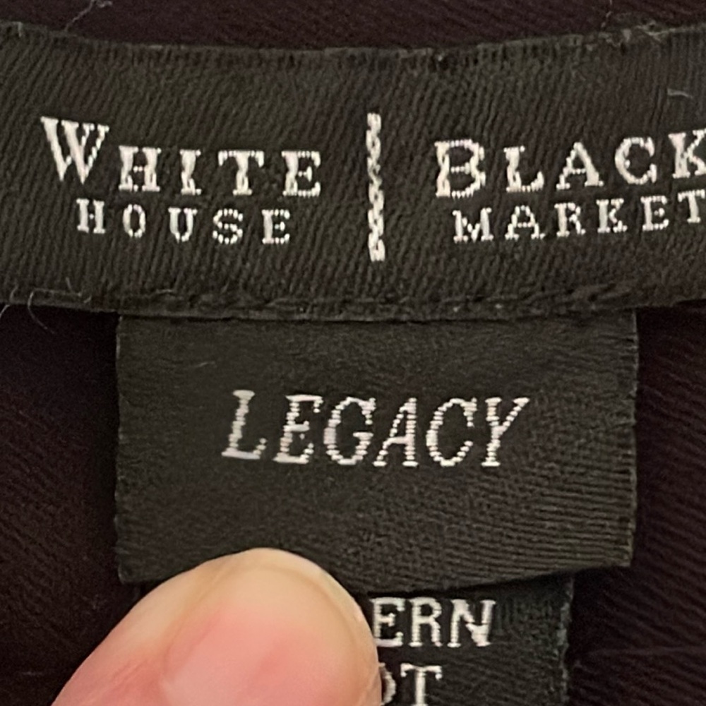 W.H.B.M Black “Legacy” Modern Boot Dress Pants Sz. 4 Short/ 30” Inseam - Picture 8 of 13